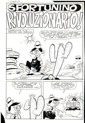 Colantuoni, Tiberio - 16 Original page - Tiramolla #16 - "Sfortunino rivoluzionario!" - Storia originale completa - 1967