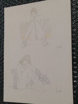 Frollo, Leone - 1 Original drawing - Leone Frollo - 2 x girls firmate | Catawiki