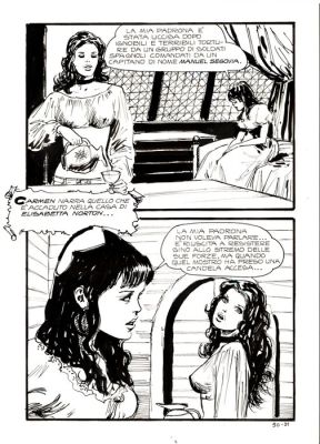 Manara, Milo - 1 Original page - Jolanda De Almaviva #50 - "La foresta degli impiccati" - 1973 | Catawiki