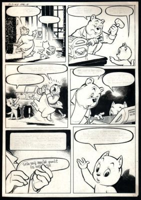 Marten Toonder en Studio‘s ( Ben van ‘t Klooster ) - 1 Original page - Tom Poes - Tom Poes en de Boemerang - 1959