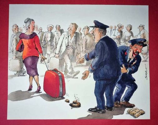 Serre, Claude - 1 Original colour drawing - Les Vacances - Farces et Attrapes - 1984 | Catawiki