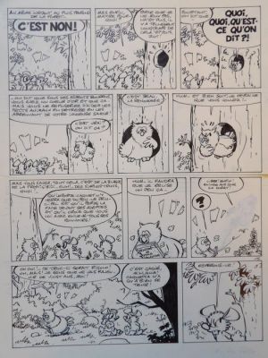 Walli - 1 Original page - Chlorophylle T14 - p.14 - Le Combat des mages - FR + NL tekst - 1988 | Catawiki