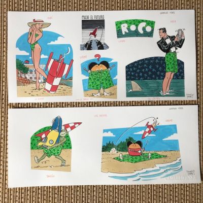 Daniel Torres - 2 Watercolour - Roco Vargas - Roco moda baño - 1987 | Catawiki