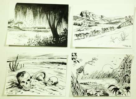 Gamba, Francesco | 4x illustrations for "Cavalcando con Tex"  - (1998) | Catawiki