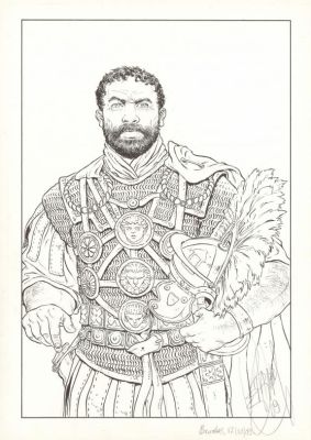 Philippe Delaby | Illustration originale et son ex-bris - Murena | Daniel Maghen