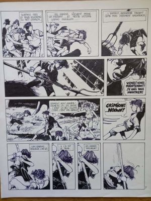 Makyo, Pierre - 1 Original page - Grimion gant de cuir T1, planche 07 - 1984