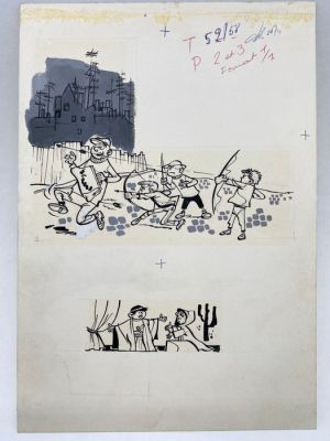 Will (Willy Maltaite) - 1 Original drawing - Projet pour le Journal Tintin - 1958 | Catawiki