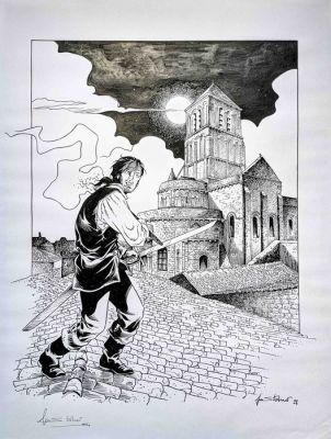 Stalner, Jean-Marc - 1 Original drawing - Le Maître de Pierre - Colin Tranchant - Un compagnon dans la Vienne - 2004 | Catawiki