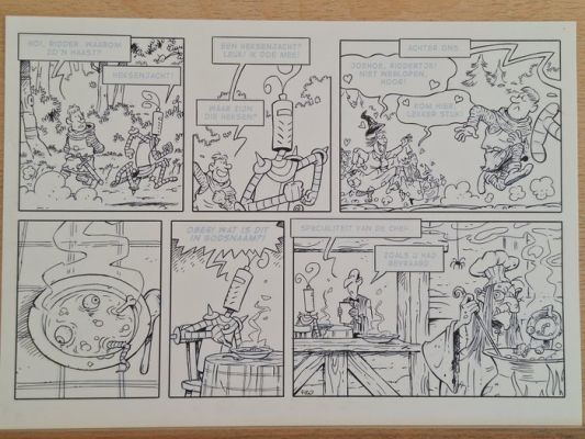 De Decker, Frodo - 1 Page originale (une demi-page) - De Ridder - Pagina 9a, De Ridder 4 | Catawiki