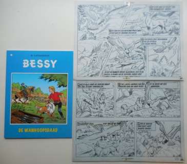 Bessy 22 | Album met originele pagina (p.8)  - De wanhoopsdaad  - sc  - 1e druk heruitgave  - (2010) | Catawiki