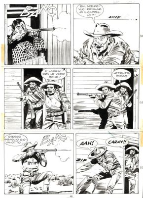 Letteri, Guglielmo - 2 Original page - Tex #406 - "Uomini crudeli" - 1994 | Catawiki