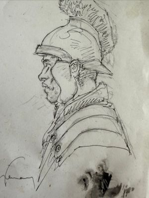 Hermann (Huppen, Hermann) - 1 Original preliminary drawing - Brigantus - Étude de personnage | Catawiki