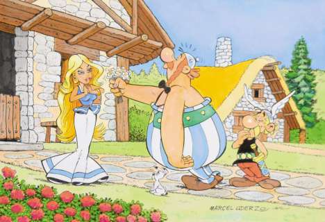 Uderzo, Marcel | HOMMAGE A ASTERIX Illustration Ã  l’encre de chine et aquarelle | Cornette de St Cyr