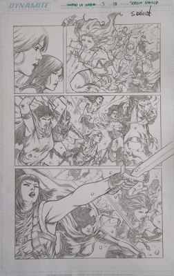 Sergio Dávila (Pencil) Original page - Swords of Sorrow - Swords of Sorrow #5, Page 18 | Catawiki