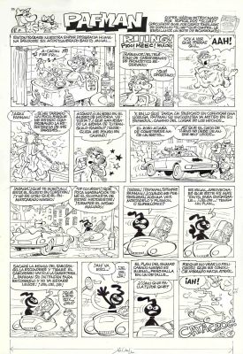 Joaquín Cera | 2 original pages / Pafman: La Momia – Comic «Lo mejor de Pafman» (Dedicated) – Cera | Origin Of Comics