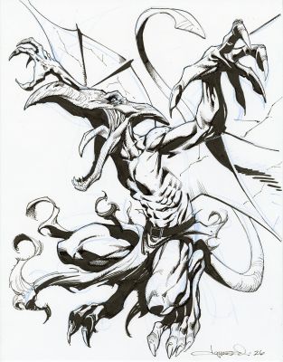 Aaron Lopresti | SAURON (from X-men) sketch | Aaron Lopresti