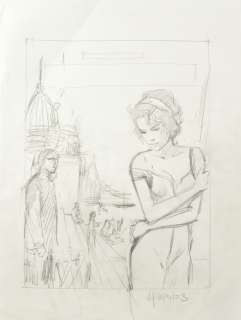 Jean Francois CHARLES. India Dream. Dessin au crayon. H: 40 cm x L: 30 cm. Projet de [...] | Arthema Auction
