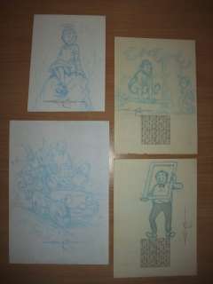 Goossens, Eugeen | 4 x Originele tekening  - Voorstudies voor Suske en Wiske | Catawiki