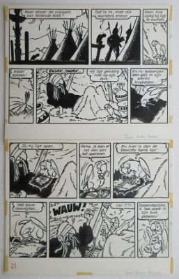 Jef Nys - 1 Original page - Jommeke 41 - Twee halve lappen - 1970 | Catawiki