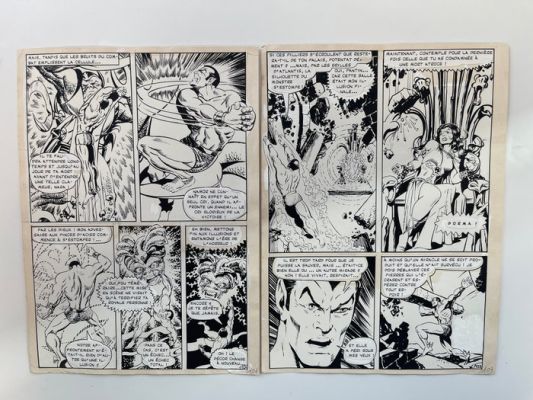 Marie Severin - 2 Original page - Sub-Mariner - Planches de Namor et Dorma - Sub mariner page 101 et 103 - 1969 | Catawiki