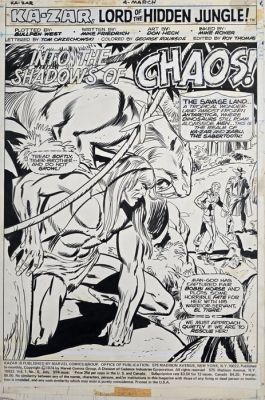 Don Heck, Mike Royer - 1 Original page - Ka-Zar - Splash Page v2 #04