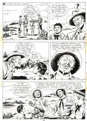 Letteri, Guglielmo - 1 Original page - Tex #406 - "Uomini crudeli" - 1994 | Catawiki