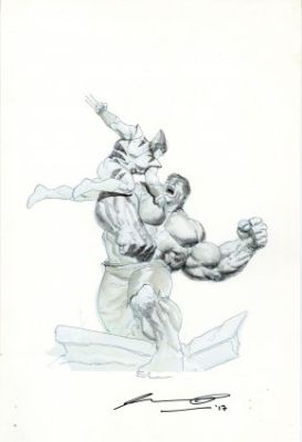 Olivetti, Ariel - WOLVERINE VS. THE HULK Preliminary Art | ComicConnect (Buy It Now)