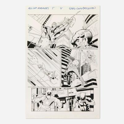Greg Land and Jay Leisten, All-Out Avengers #5 Story Page 4 Original Art (Marvel Comics, 2022) | Landry Pop Auctions