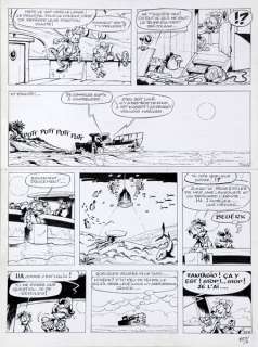 Nic | Spirou, planche n°22 Ã  l’encre de Chine de l’ép… | Banque Dessinée