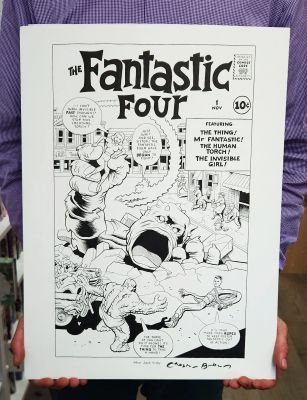 Chester Brown | Fantastic Four #1 cover interpretation by Chester Brown (Black & White) | The Beguiling