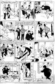 Tillieux. (1922-1978). | TILLIEUX. . Â« Félix Â». Encre de Chine noire pour la planche 6 de l’épi | Tessier Sarrou