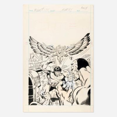 Lot 210 - Ron Wilson and Mike Esposito, Mighty World of Marvel #104 Unpublished Cover Original Art (Marvel Comics, 1975) | Landry Pop Auctions
