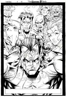 Renato Arlem Joe Pimentel - Ultraforce #14 P 1 Marvel Splash (Entire 8 Member Team Ready For Battle!) 1996