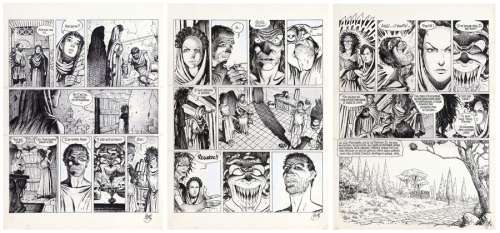 Delaby | Murena, lot de 3 planches n°14 à 16 à l’encre… | AZ auction