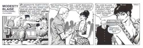 Romero, Enrique Badia | Original inked strip (s.9966)  - Modesty Blaise Daily | Catawiki
