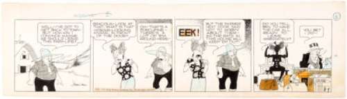 George McManus Bringing Up Father Daily Comic Strip Original Art dated 8-9-41 (King Features Syndicate, 1941). - | Heritage