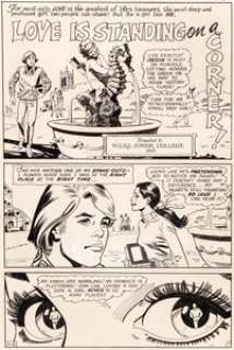 Bob Oksner (attributed) Young Romance #173 Complete 6-Page Story Original Art (DC, 1971). In "Love is -