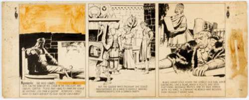 Hal Foster Prince Valiant Sunday Comic Strip Panel Original Art dated 12-22-46 (King Features Syndicate, 1946). - | Heritage