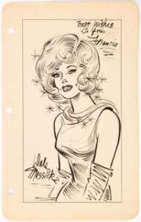 Dale Messick Brenda Starr Illustration Original Sketch (c. 1950’s). This glamorous Brenda Starr illustration is - | Heritage