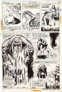 Val Mayerik and Jack Abel Man-Thing #4 Page 3 Original Art (Marvel, 1974). An amazing page, with an awesome, - | Heritage