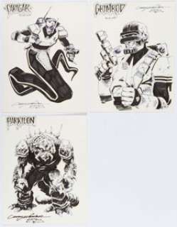 Chris Warner Alien Legion Illustrations -  Sarigar, Grimrod, and a Harkilon Original Art Grou...