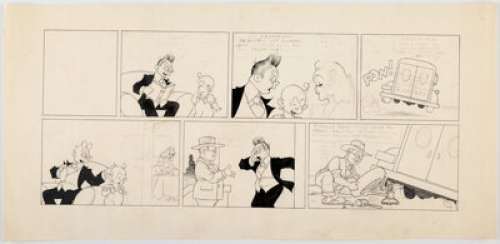George McManus Snookums Unfinished Daily Strip Original Art (c. 1940s). McManus was known for featuring - | Heritage
