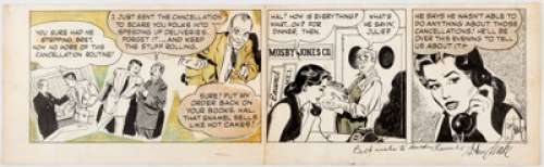 Stan Drake The Heart of Juliet Jones Daily Comic Strip Original Art dated 6-2-54 (King Features Syndicate, - | Heritage