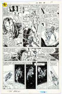 Tommy Morgan Iron Man #214 Page 14 Original Art (Marvel, 1987). Featuring Iron Man in his Silver centurion - | Heritage