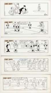 Fred Thomas Long Shots Baseball-Themed Daily Comic Strip Original Art Group of 23 (Hall Syndicate Inc., c. late - | Heritage