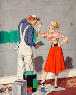 Michael Silver American Weekly Cover Original Art (Hearst Corp., 1952). Silver dealt oftener in romantic and/or - | Heritage