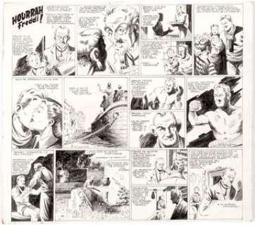 Claude-Henri Juillard Vaillant "Hourrah Freddi" Comic Strip Original Art (Vaillant, c. 1948-53). A -