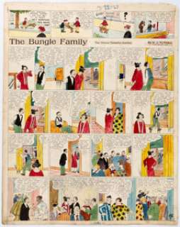 Harry Tuthill The Bungle Family Hand-Colored Sunday Comic Strip Original Art dated 3-27-27 (H. J. Tuthill, - | Heritage