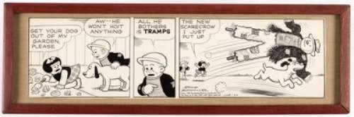Ernie Bushmiller Nancy Daily Comic Strip Original Art dated 6-20-51 (United Feature Syndicate, 1951).... | Heritage