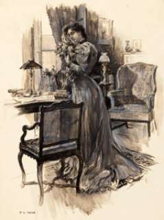 Frederick Coffay Yohn Matron with Flowers Original Art (c. 1910s).... | Heritage